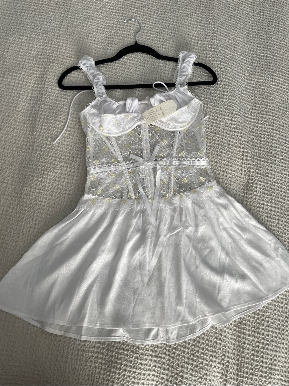 For Love and Lemons White Lace Corset Chemise Dress - Picture 2 of 6